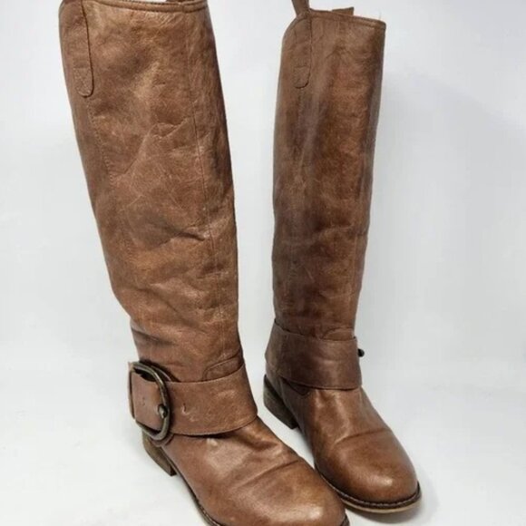 Steve Madden Knee High Harness Boots Sz 7 - Picture 2 of 7